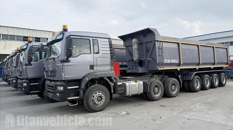80 Ton 4 Axle Dump Trailer for Sale in Senegal