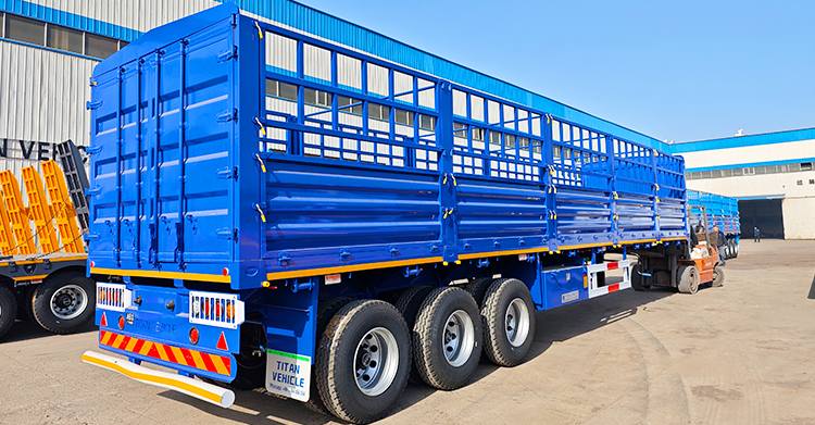 3 Axle Fence Cargo Semi Trailer for Sale in Ghana