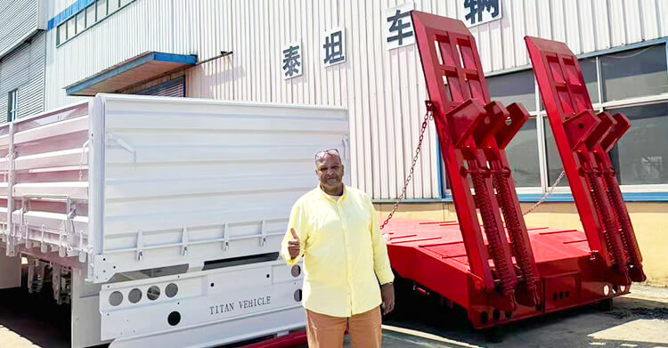 4 Line 8 Axle Lowbed Trailer for Sale Price in Guyana