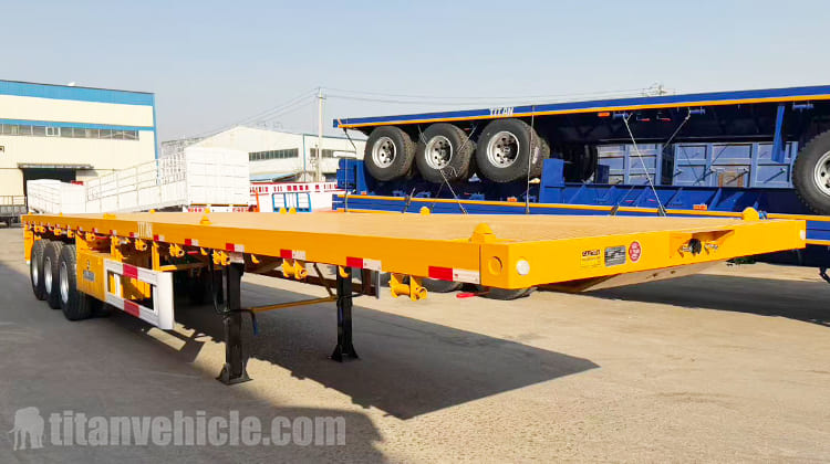 Tri Axle Flatbed Truck Trailer for Sale in Congo