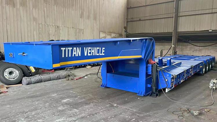4 Line 8 Axle Heavy Duty Lowbed Trailer for Sale in Zambia