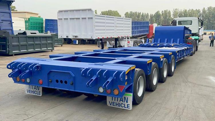 4 Line 8 Axle Heavy Duty Lowbed Trailer for Sale in Zambia