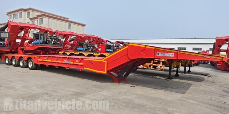 4 Axle Folding Neck Lowboy Trailer for Sale in Guatemala