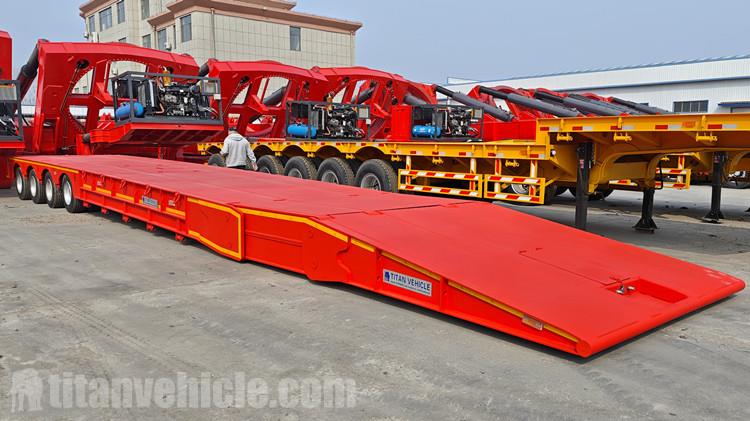 4 Axle Folding Neck Lowboy Trailer for Sale in Guatemala