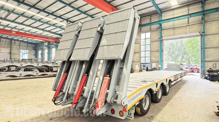 Tri Axle Hydraulic Low Bed Trailer for Sale in Nigeria