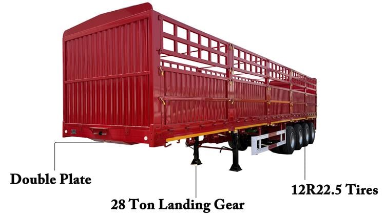 4 Axle Fence Semi Trailer for Sale In Guinea