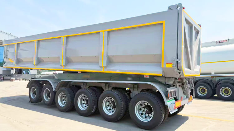 6 Axle End Dump Semi Trailer for Sale in Tanzania