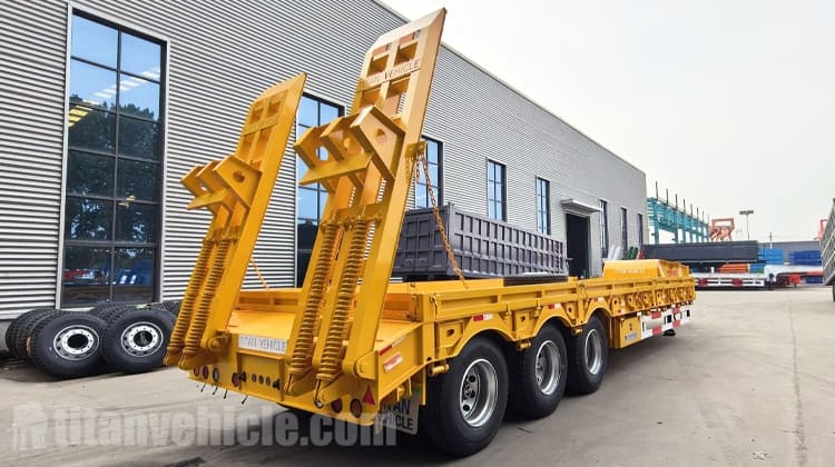 3 Axle 60 Ton Low Bed Truck Trailer for Sale in Sierra Leone