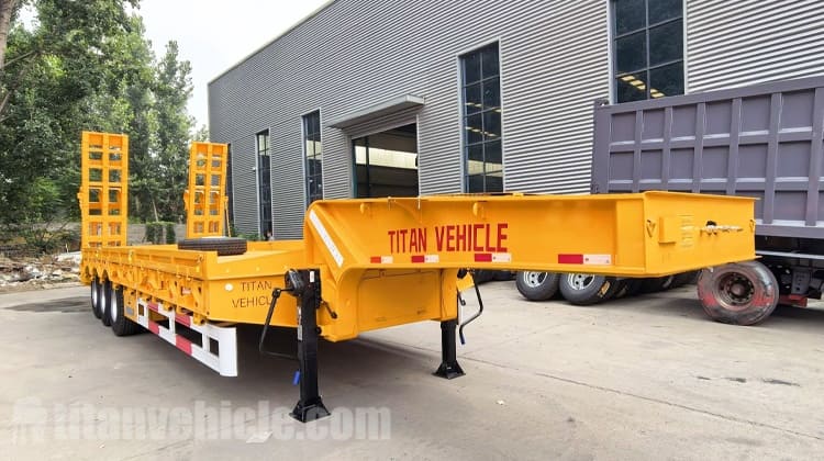 3 Axle 60 Ton Low Bed Truck Trailer for Sale in Sierra Leone