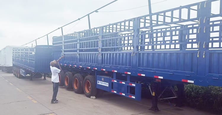  Axle Fence Cargo Semi Trailer for Sale in Tanzania