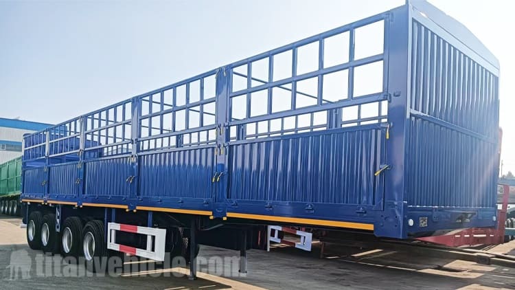 4 Axle Fence Cargo Semi Trailer for Sale in Tanzania
