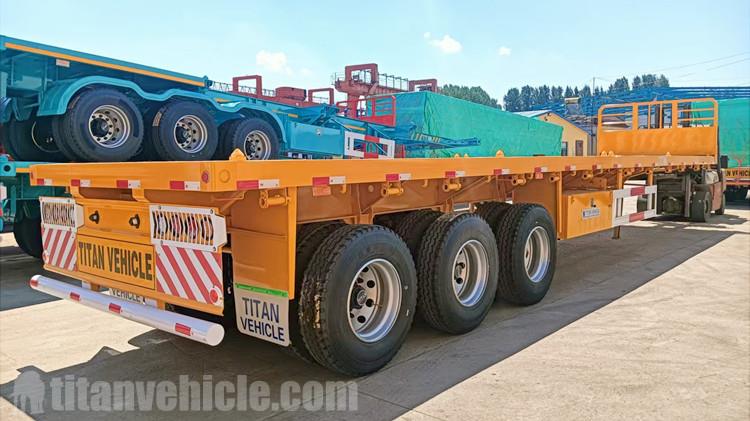 Tri Axle Flatbed Trailer with Front Wall for Sale in Zimbabwe