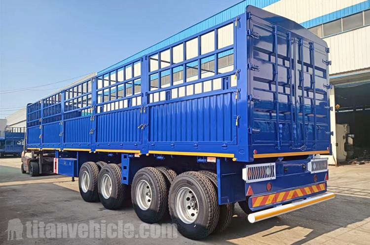 40FT 4 Axle Fence Semi Trailer for Sale in Ghana