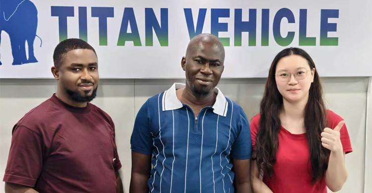 Customers from Saint Lucia Visit TITAN to Buy 4 Axle Flatbed Trailer
