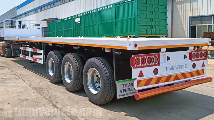 3 Axle Flatbed Trailer with Front Board for Sale in Costa Rica