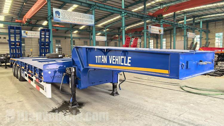 Tri Axle Truck Lowbed Trailer for Sale in Zambia