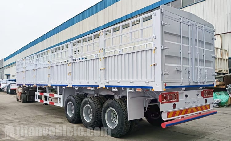 60T Tri Axle Fence Semi Trailer for Sale in Sudan