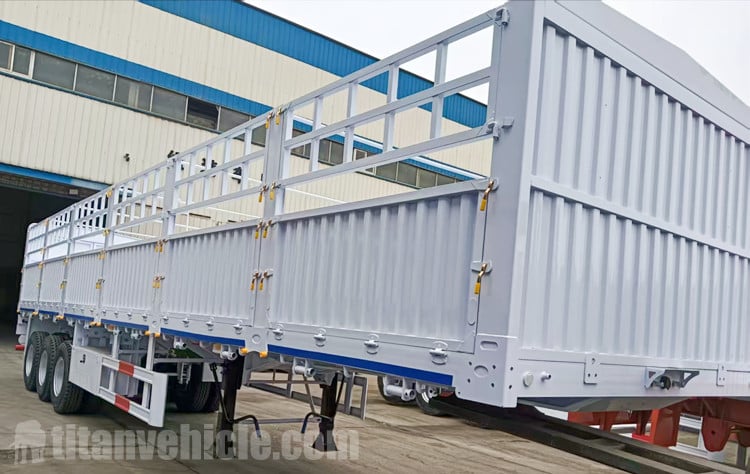60T Tri Axle Fence Semi Trailer for Sale in Sudan