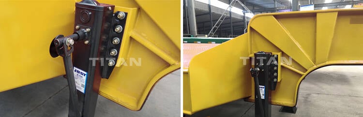 Details of the low bed trailer