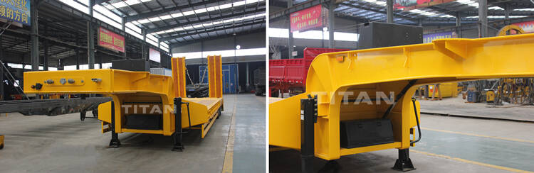 3 Axle lowbed semi trailer for sale