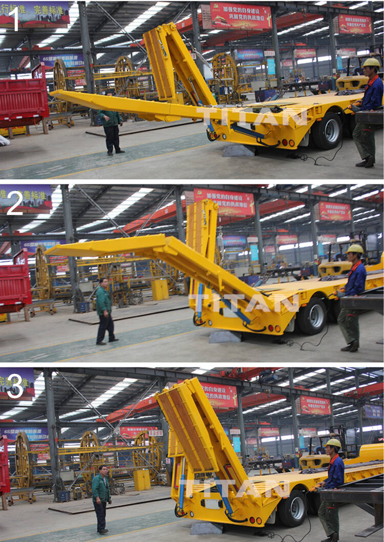 Lowbed semi trailer testing 