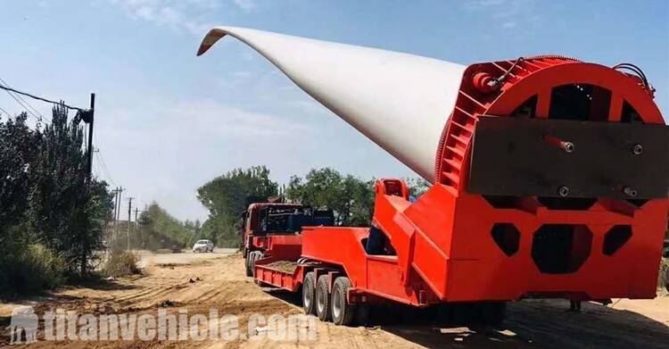 3 Line 6 Axle Wind Turbine Blade Transport Trailer For Sale In Vietnam