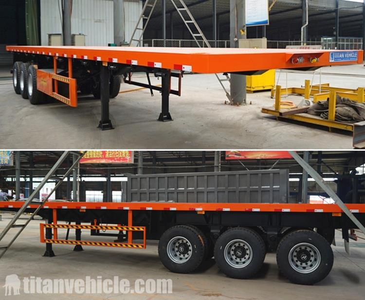 Tri Axle Flatbed Container Trailer for Sale