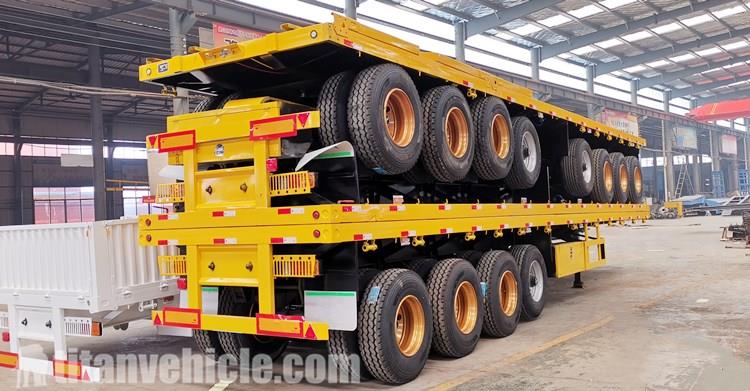 4 Axle Flatbed Trailer with Front Wall for Sale In Zimbabwe Bulawayo