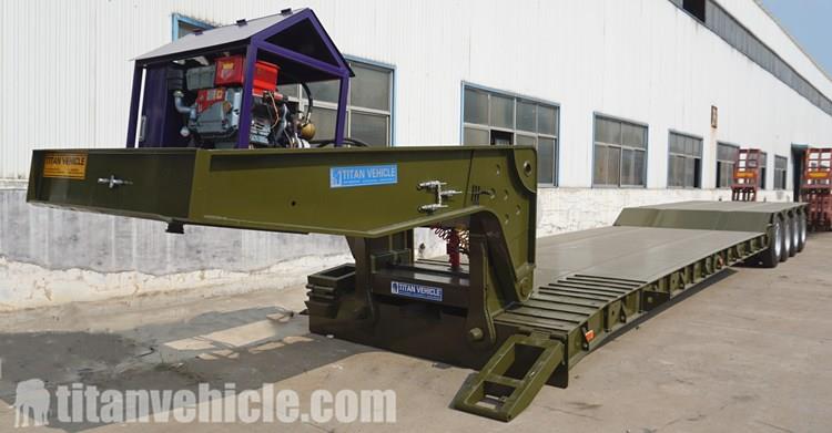 4 Axle 150 Ton Detachable Gooseneck Trailer for Sale In Ghana Harbour