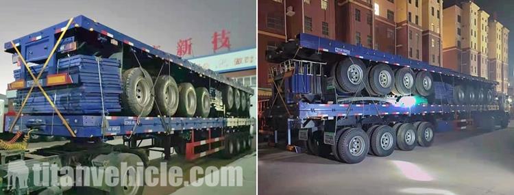 Pacakge of 4 Axle Fence Cargo Semi Trailer