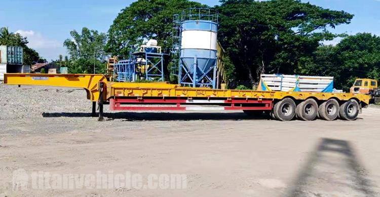 Dominican Customers Feedback of 4 Axle Low Loader Trailer for Sale