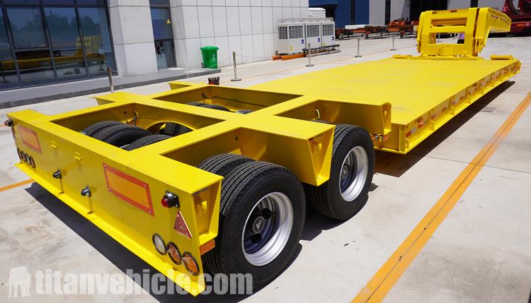 80 Ton 2 Line 4 Axle Detachable Gooseneck Trailer for Sale 