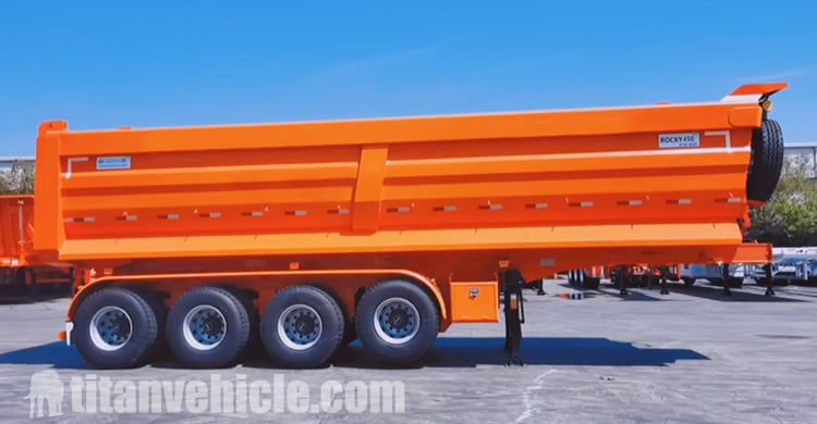 4 Axle Tipper Trailer with Capacity 80 Ton