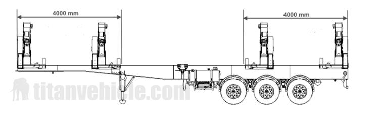 Drawing of 45 Ton Container Side Loader Trailer