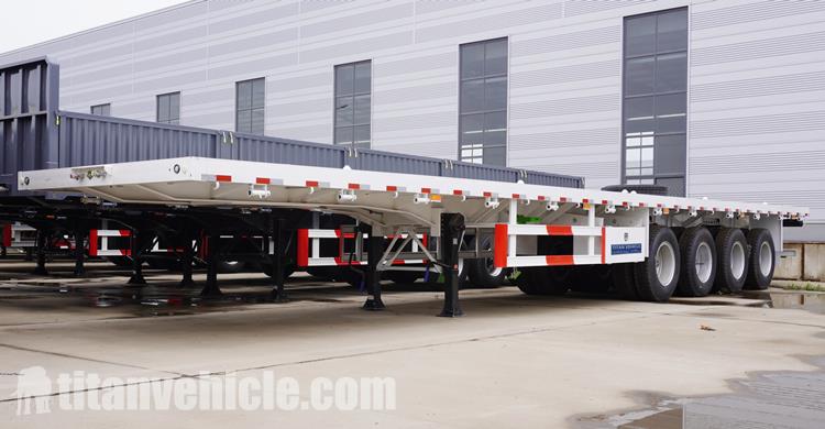 4 Axle 40 Foot Flat Bed Trailer for Sale In 