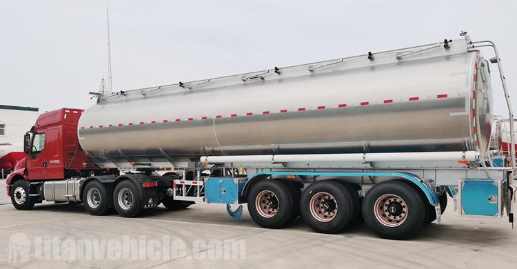 Tri Axle 45000 Liters Aluminum Tanker Trailer for Sale In Zimbabwe