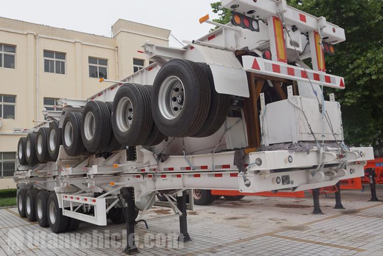 4 Axle Skeleton Container Chassis Trailer
