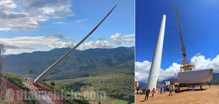 12 Axle Extendable Windmill Blade Trailer for Sale In Vietnam