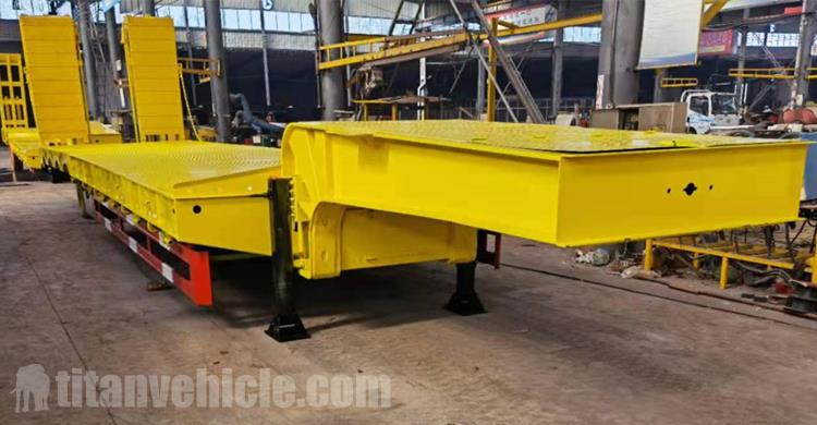 4 Axle 80 Ton Low Bed Truck Trailer with Best Price