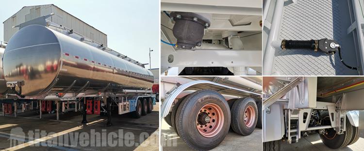 Tri Axle 45000 Liters Aluminum Tanker Trailer