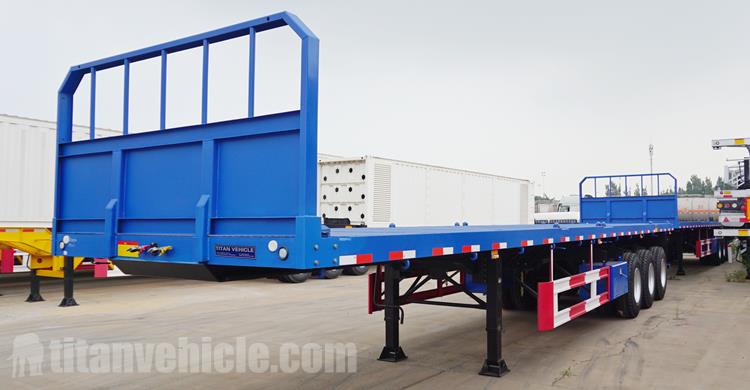 3/4 Axle Flatbed Trailer with Front Board for Sale In Botswana