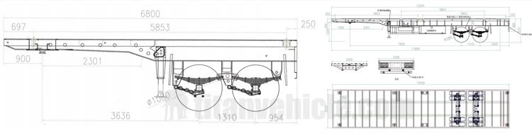 20 Foot 40 Foot Tri Axle Trailer for Sale In Liberia