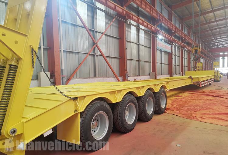 4 Axle 80 Ton Extendable Lowbed Trailer for Sale In Congo