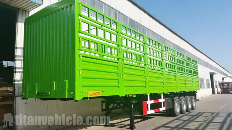 4 Axle 80 Ton Fence Cargo Trailer for Sale In Sudan