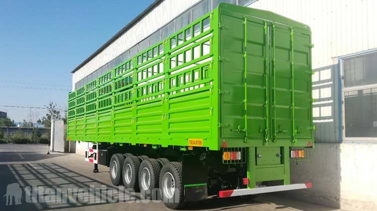 4 Axle 80 Ton Fence Cargo Trailer for Sale In Sudan
