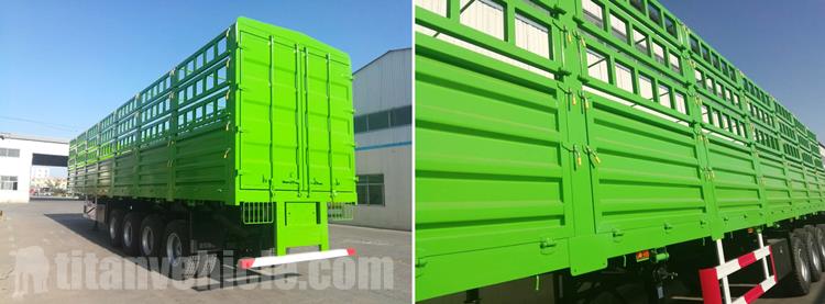 4 Axle 80 Ton Fence Cargo Trailer for Sale In Sudan