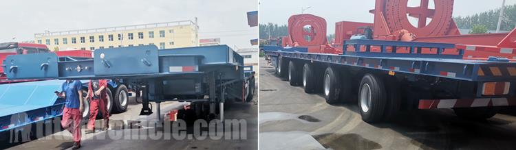5 Axle 56m Extendable Lowbed Trailer for Sale In Kazakhstan