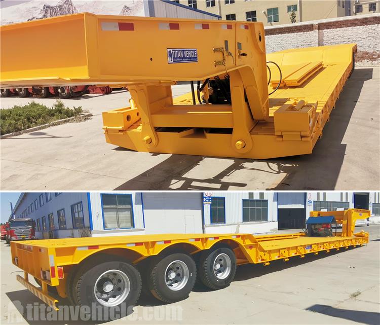 80 Ton Hydraulic Detachable Gooseneck Lowboy Trailer for Sale In Angola