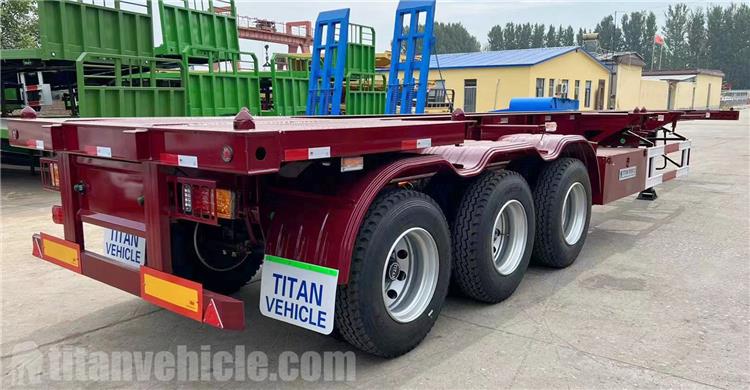 Tri Axle 40 ft Container Chassis Trailer for Sale In Djibouti
