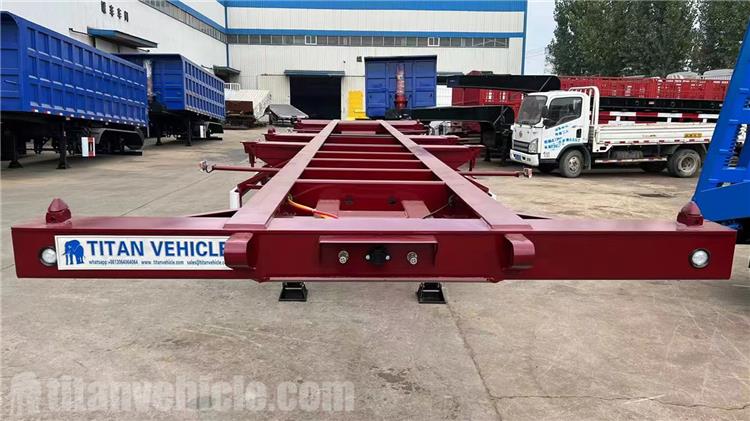 Tri Axle 40 ft Container Chassis Trailer for Sale In Djibouti